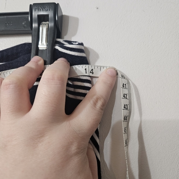 Talbots Navy Blue And White Striped Maxi Skirt! - Picture 4 of 5